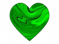 Green Swirl Heart 2