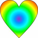 Radial Rainbow Heart