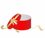 Red Gift Box Ribbons Bow