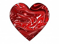 Red Swirl Heart 1