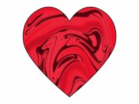 Red Swirl Heart 2