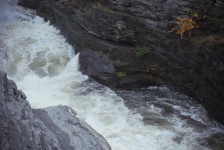 Rushing Waterfall Between Rocks