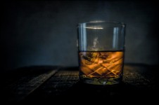 Scotch On Wooden Background