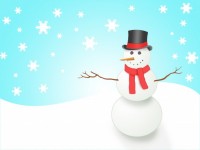 Snowman With Snowflakes