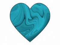 Turquoise Swirl Heart 1