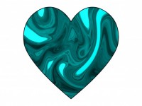 Turquoise Swirl Heart 2
