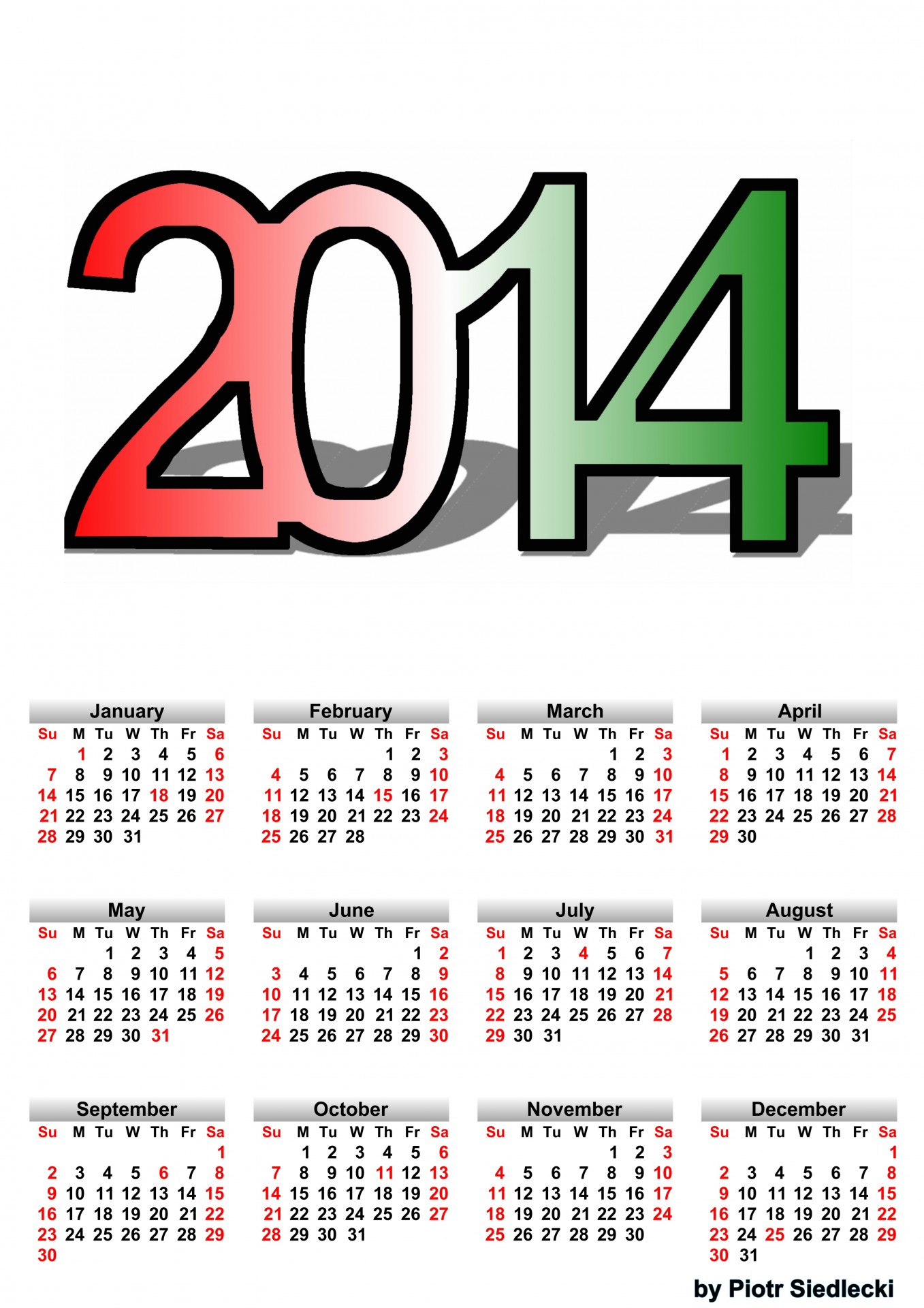 2014 Calendar 7
