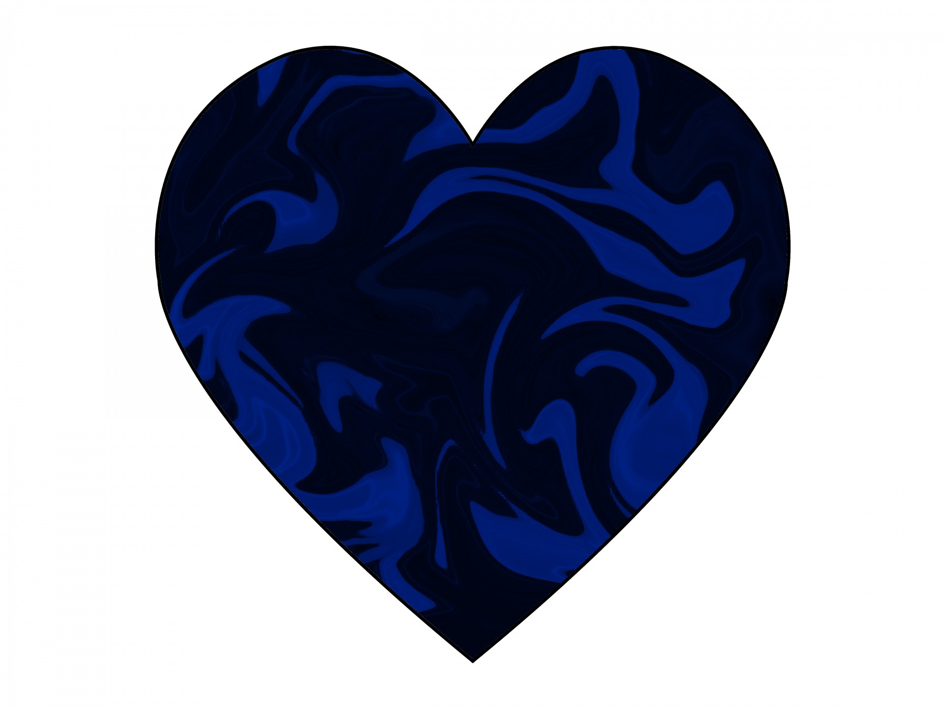 Blue Swirl Heart