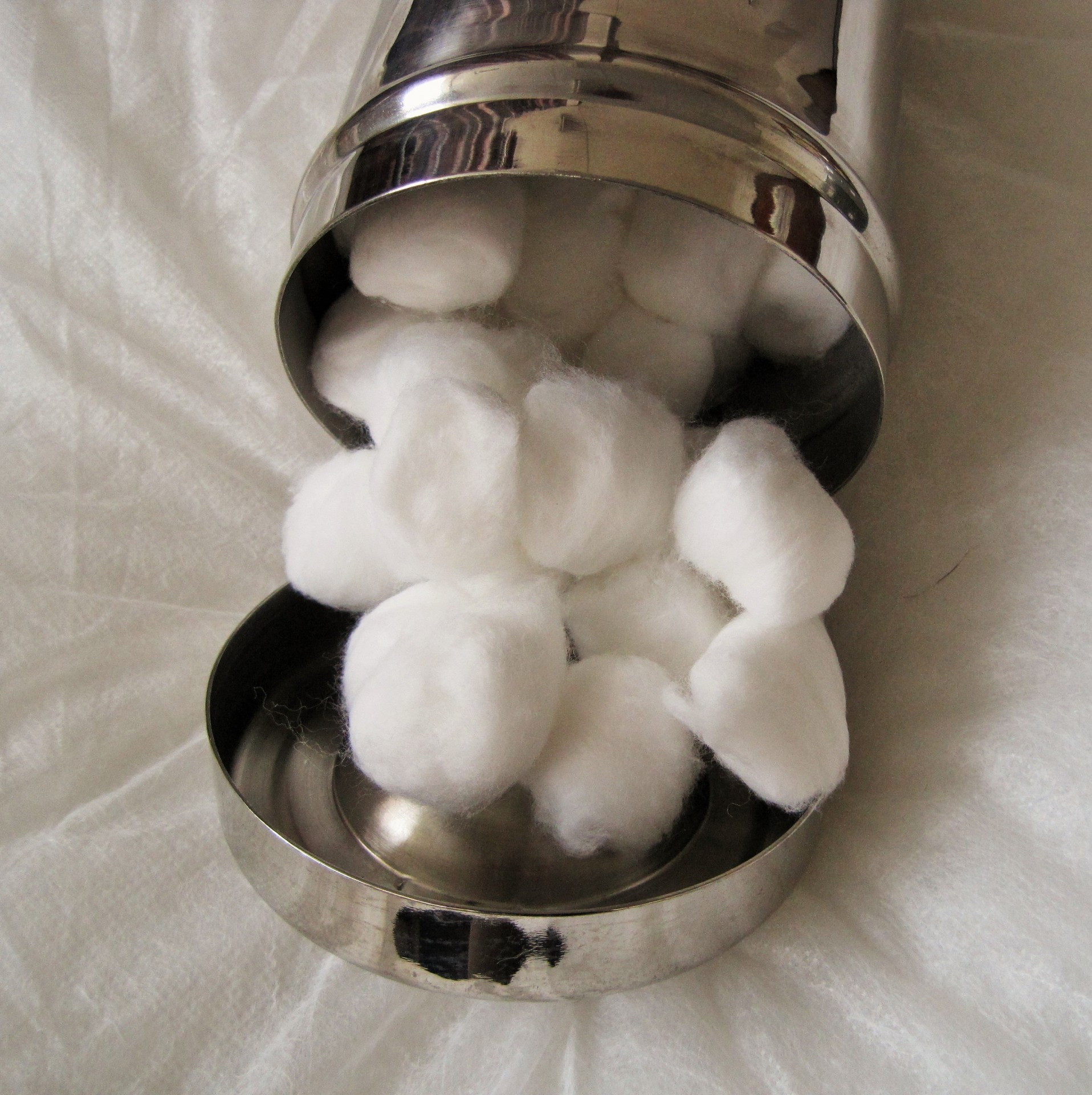 Canister With Cotton Balls