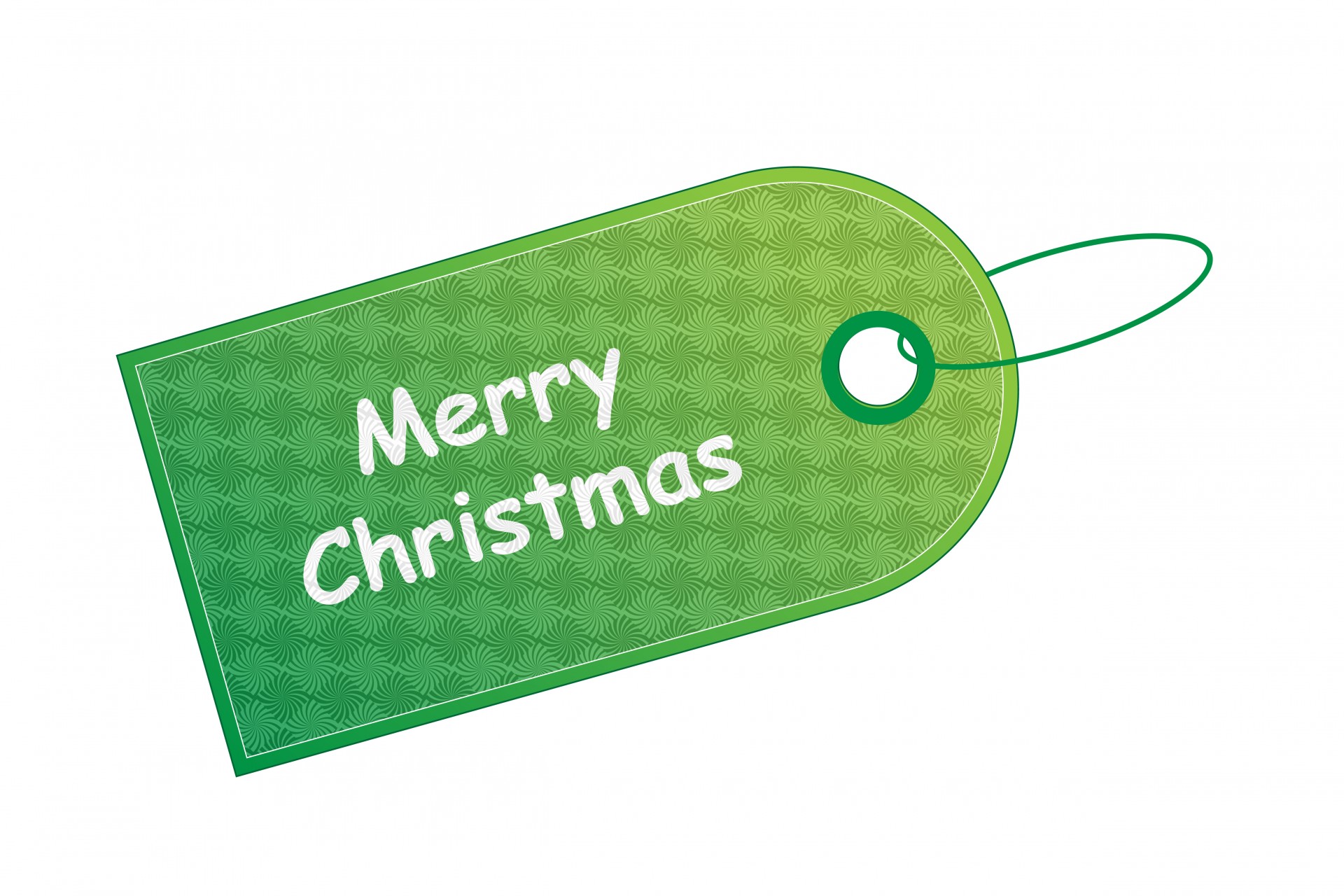 Designer christmas gift tag or label in green for scrapbooking