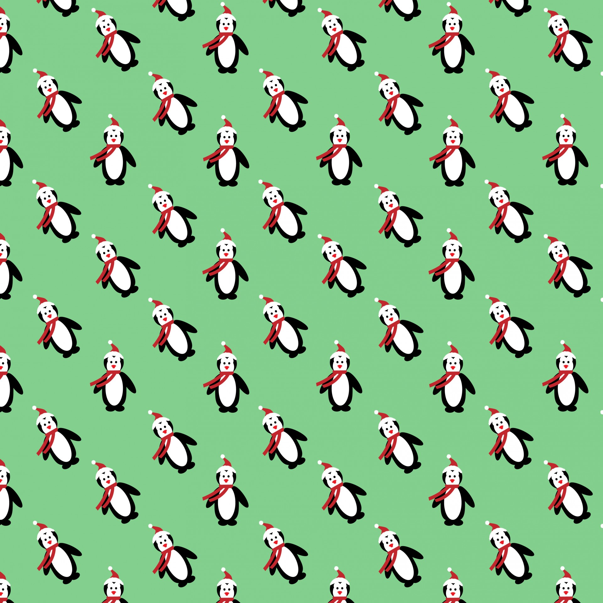 Christmas Penguin Background