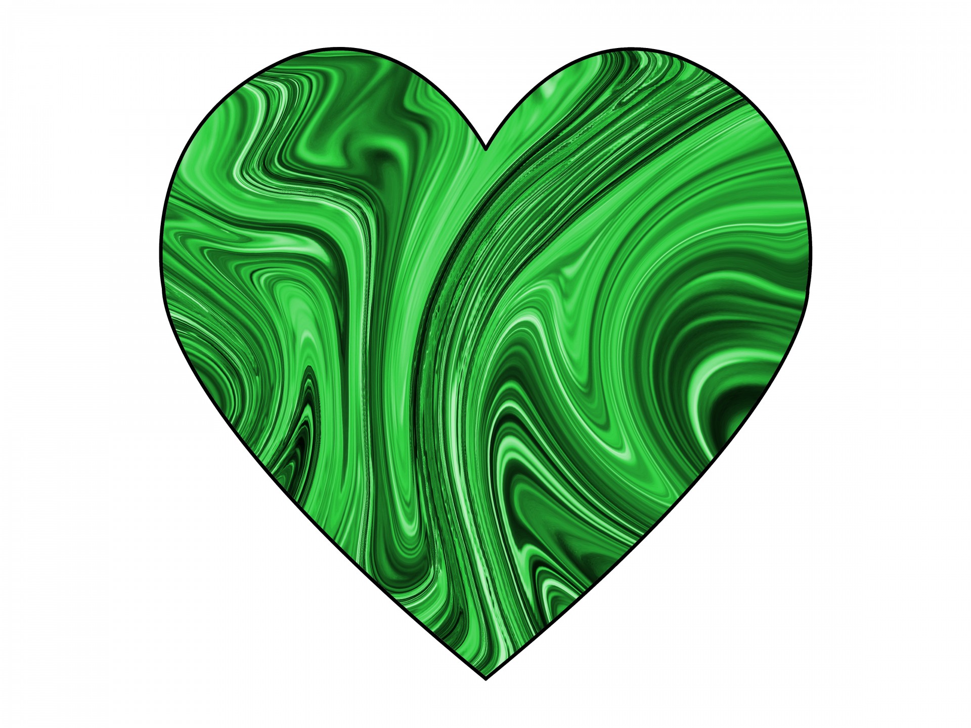 Green Swirl Heart 1
