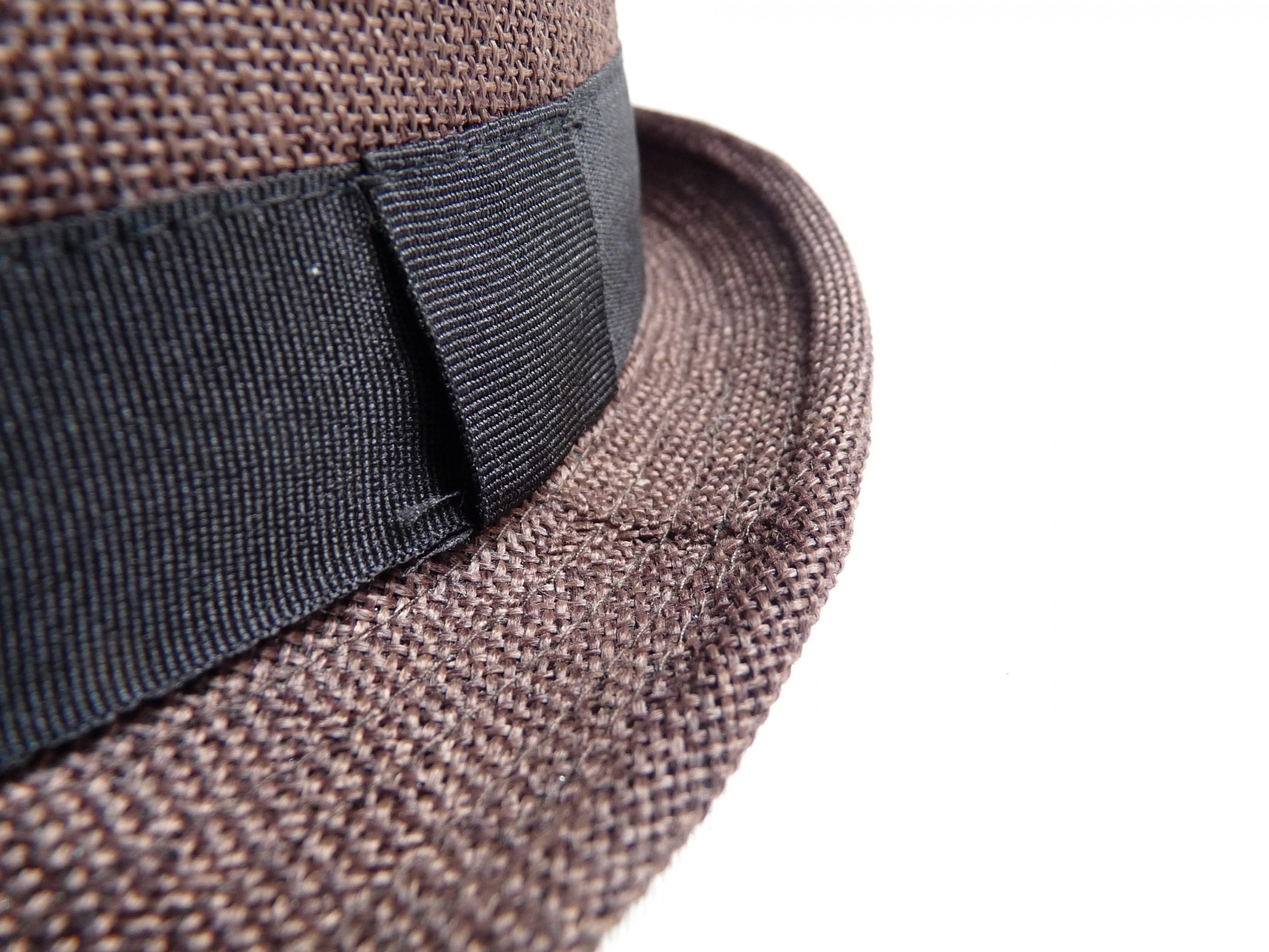 The edge of a classy hat.