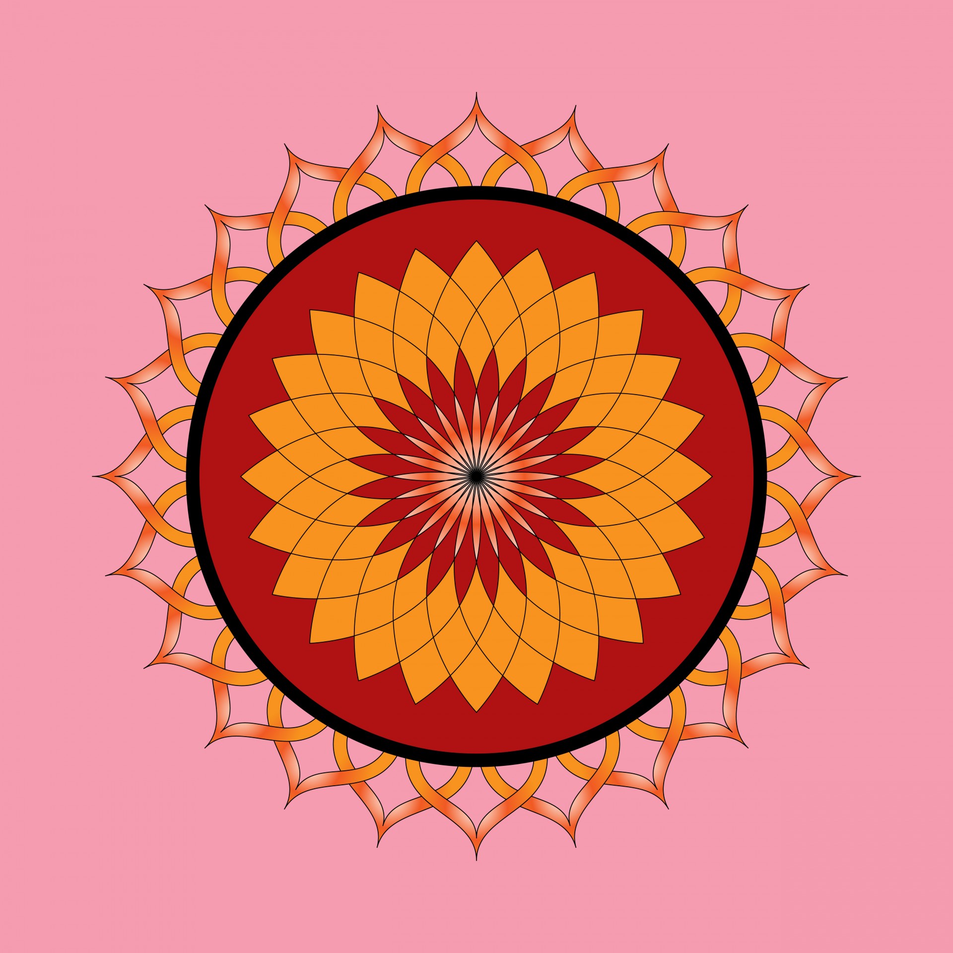 Lotus Flower Tile Pattern