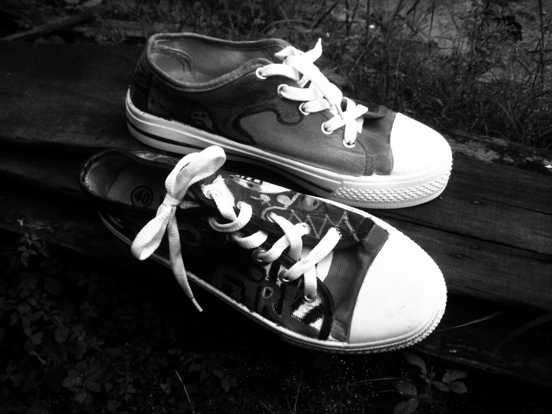 Painted Sneakers Bw