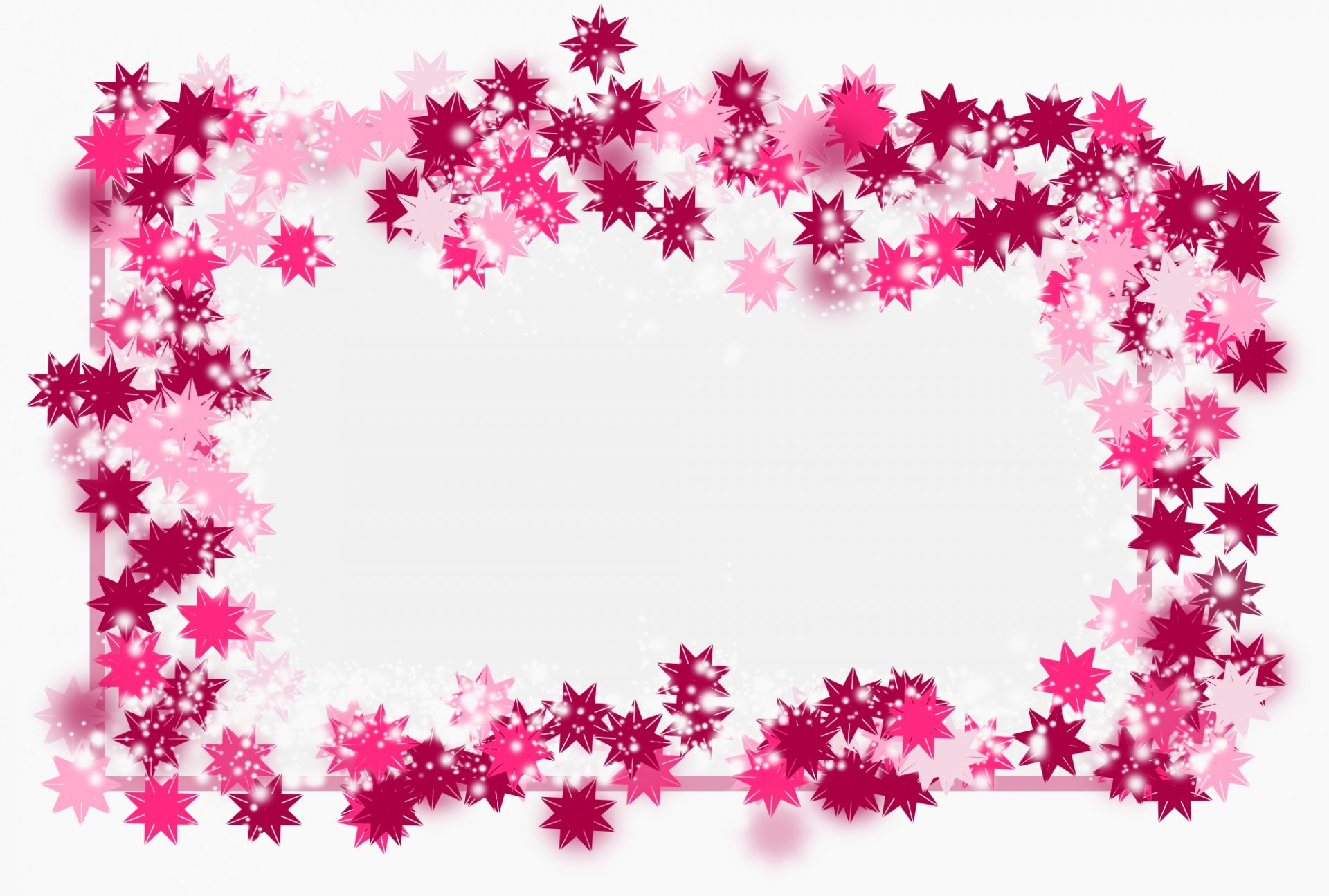 Pink Flower Blank Frame