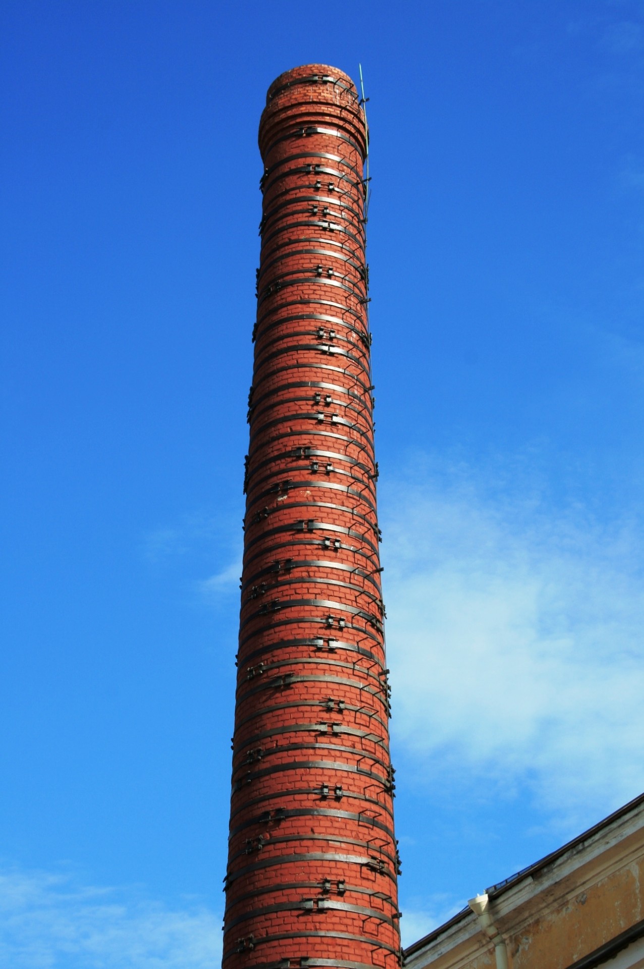 Tall Red Brick Smokestack