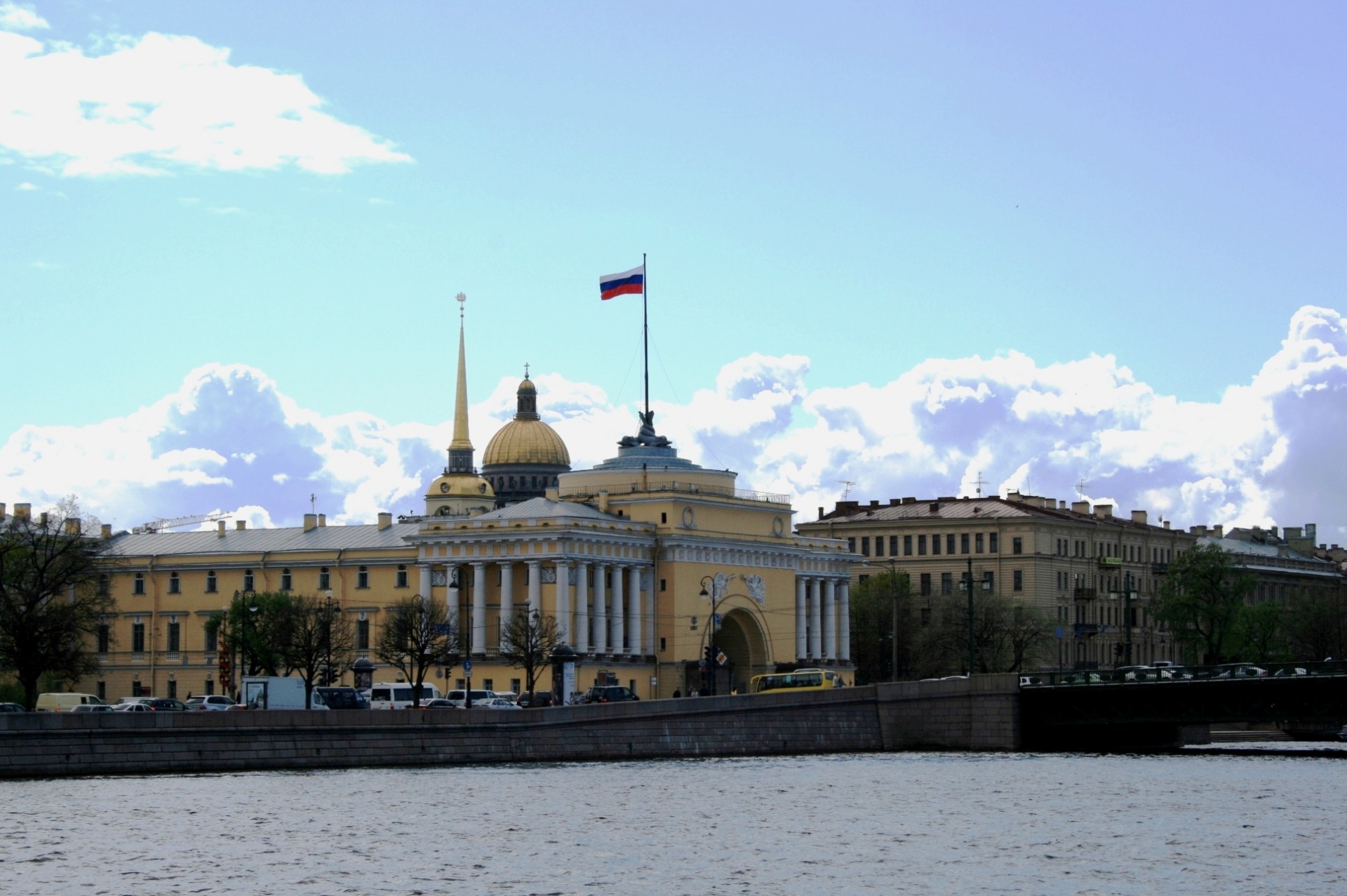 The Admiralty From The Neva River Free Stock Photo Public Domain Pictures