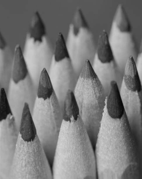 Creioane ascuțite - alb-negru Poza gratuite - Public Domain Pictures