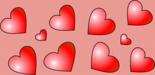 5 Red Hearts Mirrored 3