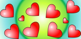 5 Red Hearts Mirrored 6