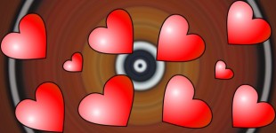 5 Red Hearts Mirrored 9