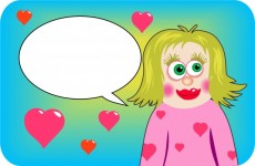 Cartoon Valentine Girl