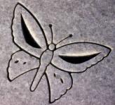 Carving Headstone Butterfly