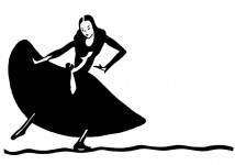 Dancing Woman Silhouette Clipart