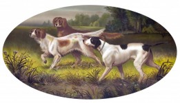 Dogs Hunting Beautiful Painting