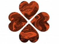 Four Swirly Hearts 24