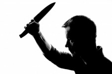 Horror Silhouette Of Man With Knife