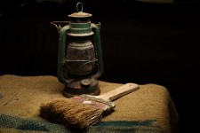 Old Lantern And Brush