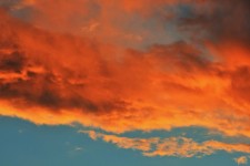 Orange Clouds At Sunset