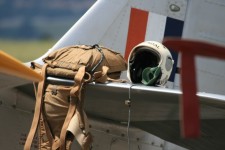 Parachute And Helmet On Tailplane O