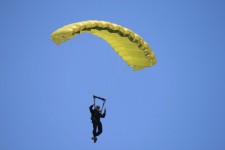 Parachutist With Yellow Parachute