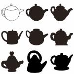 Tea Pots Set Of Nine