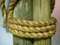 Thick Rope On Post