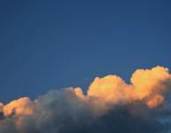 Tinted Cumulus Clouds