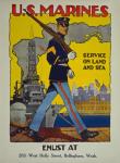 Vintage US Marines Poster