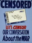 Vintage War Censorship Poster
