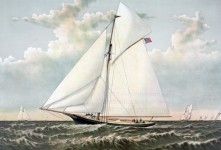 Yacht Racing Vintage Painting