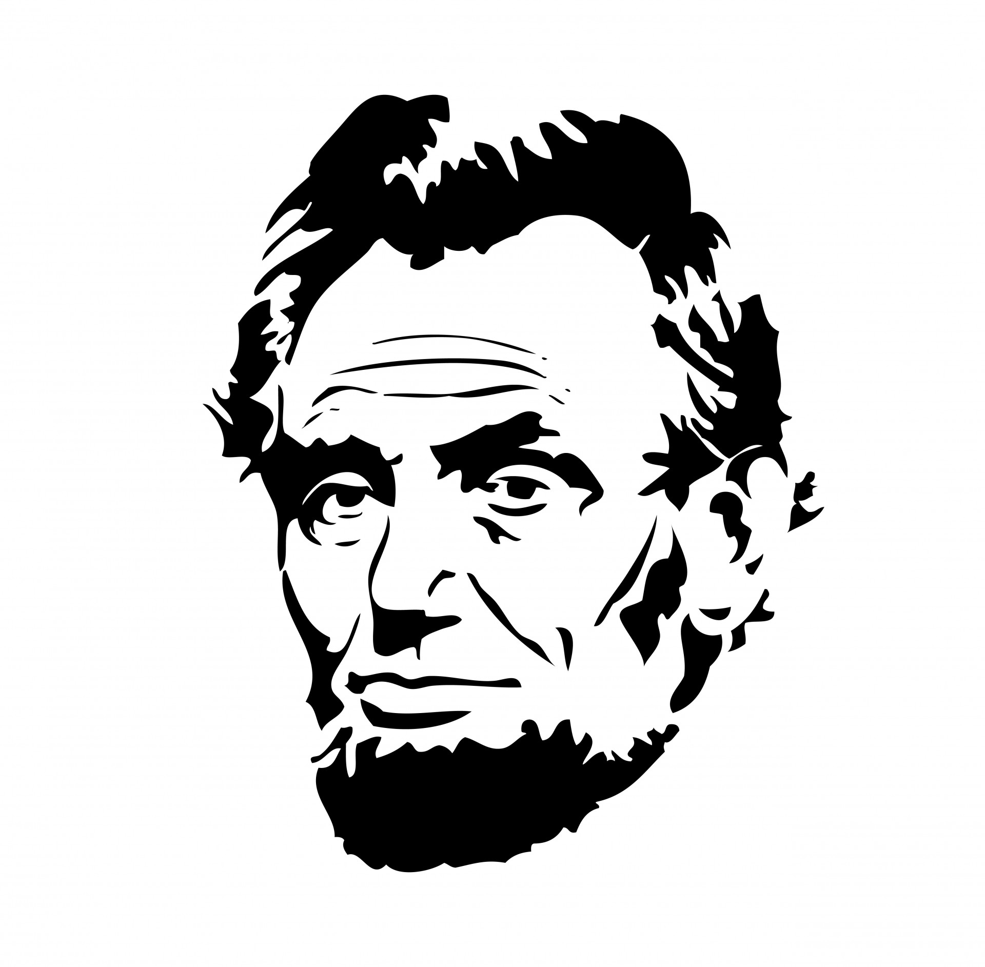 Portrait of Abraham Lincoln clipart illustration
