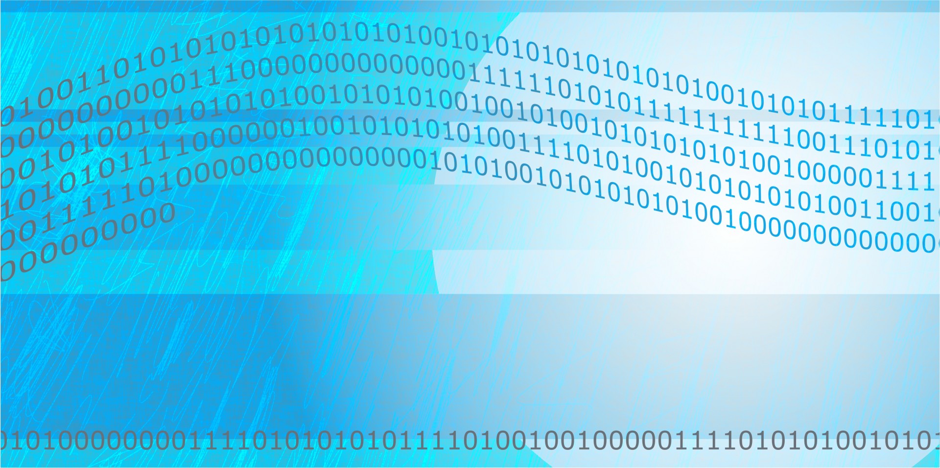 Digitally created blue binary background design.