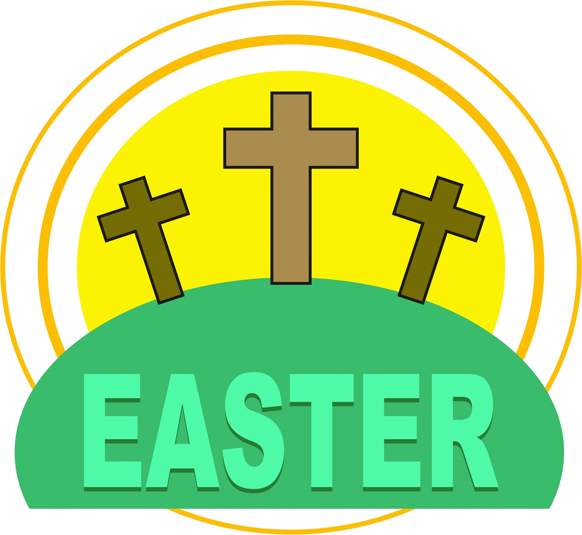 Simple Christian cross easter illustration