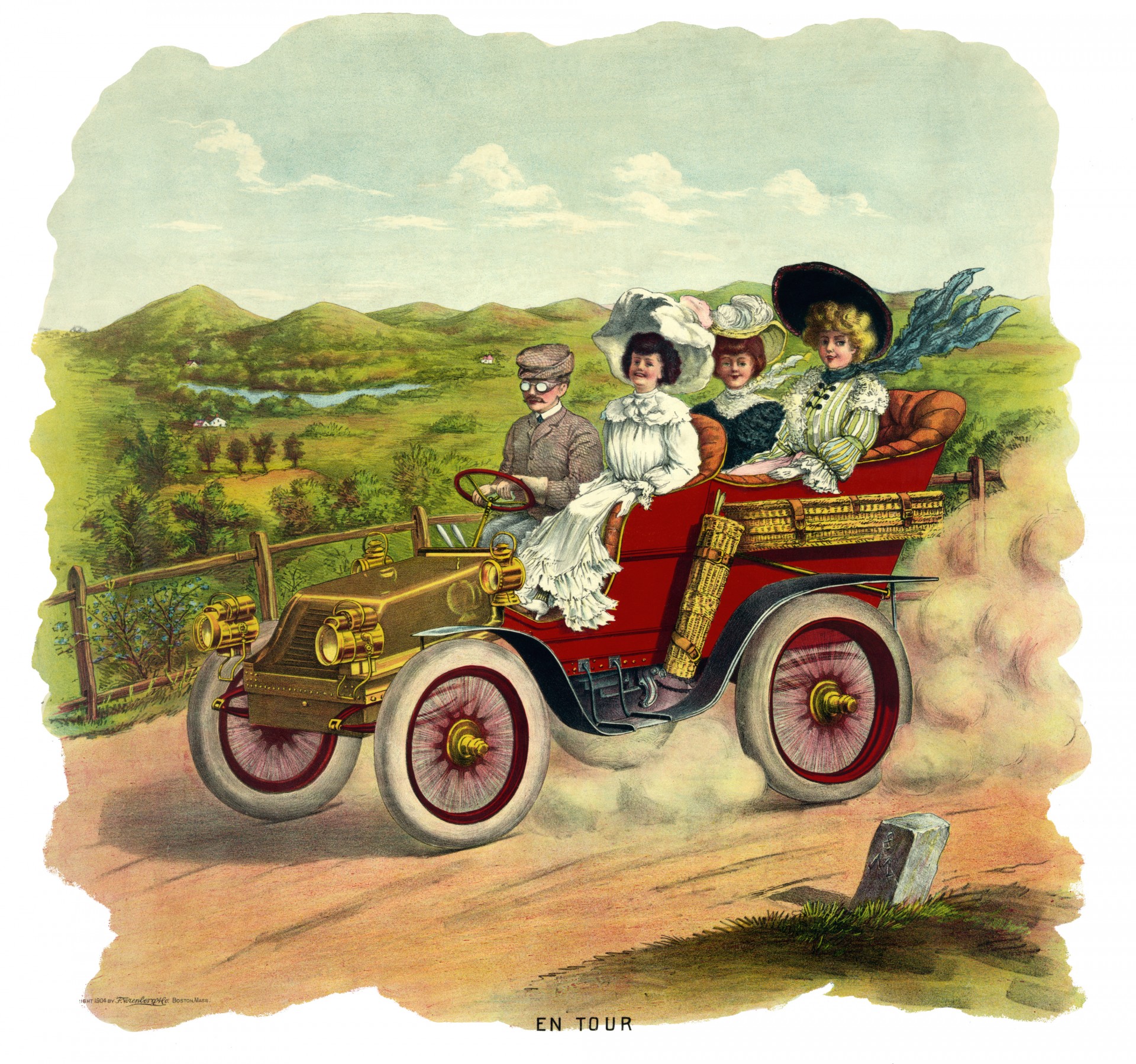 En Tour Car Illustration