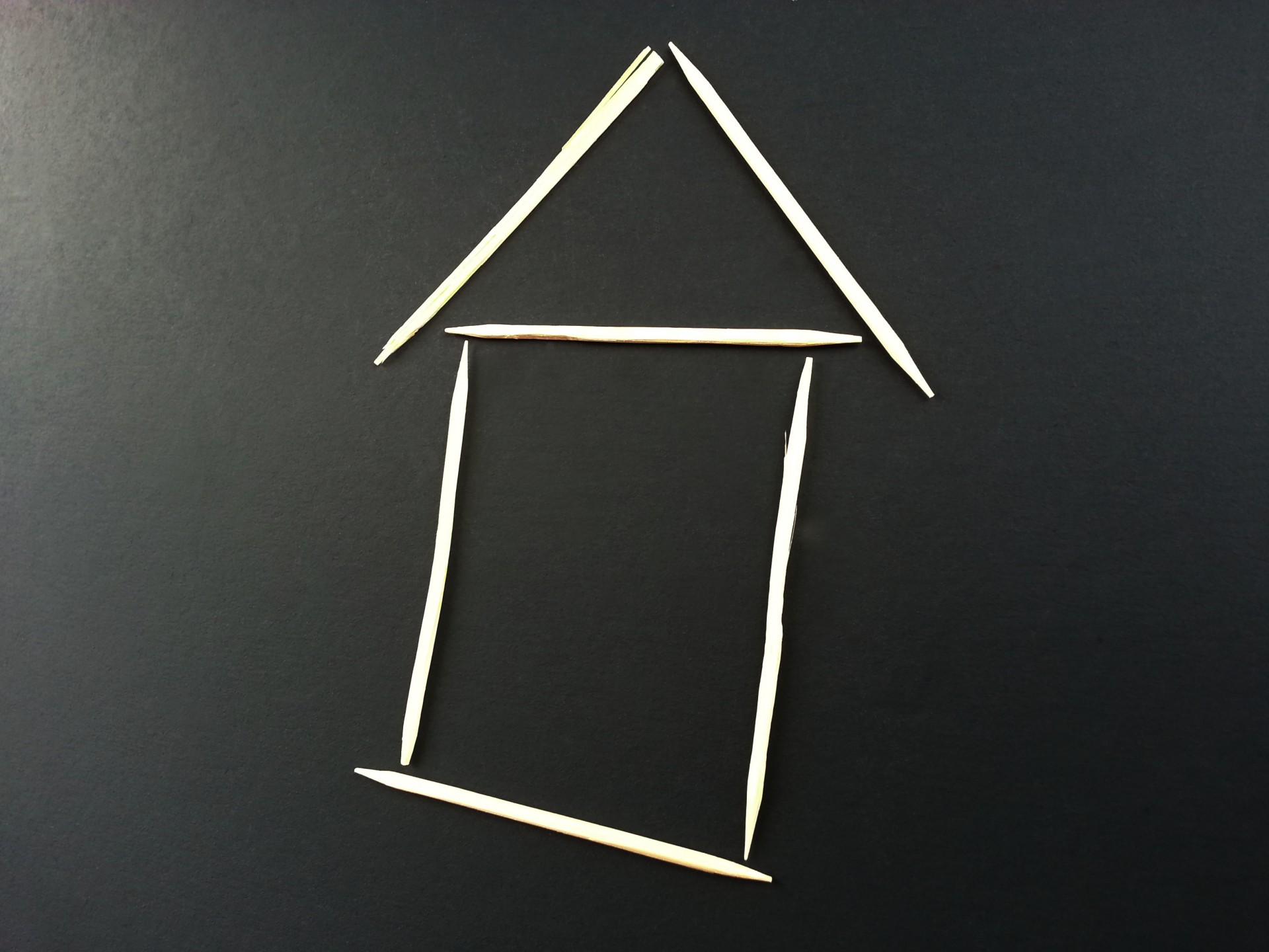 Wooden house made ​​with toothpicks