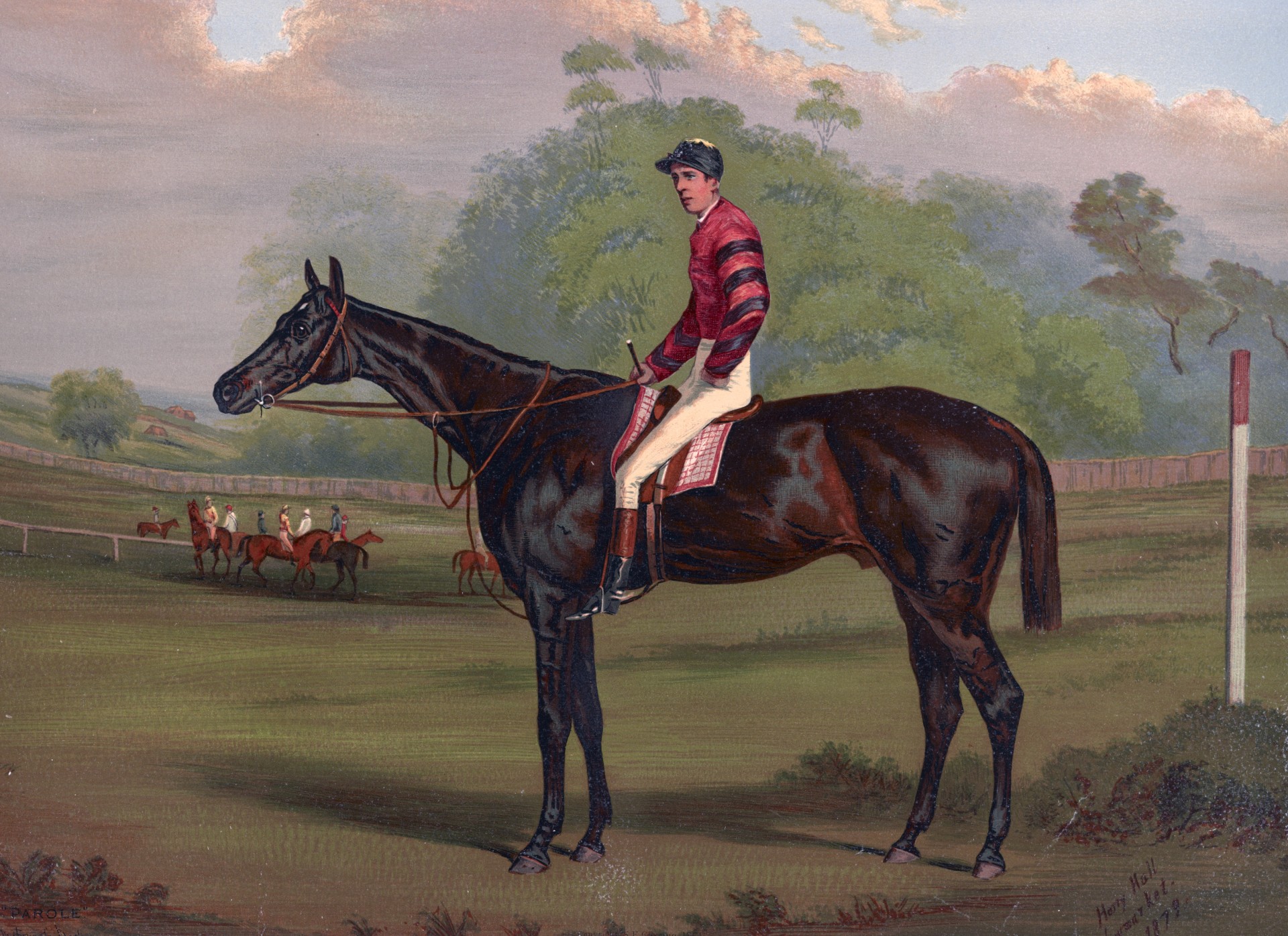 Jockey On Racehorse Painting