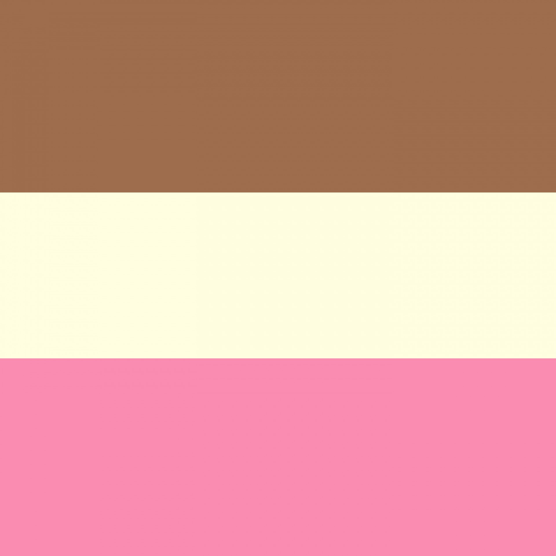Pink, cream and chocolate brown neapolitan ice cream colors stripes