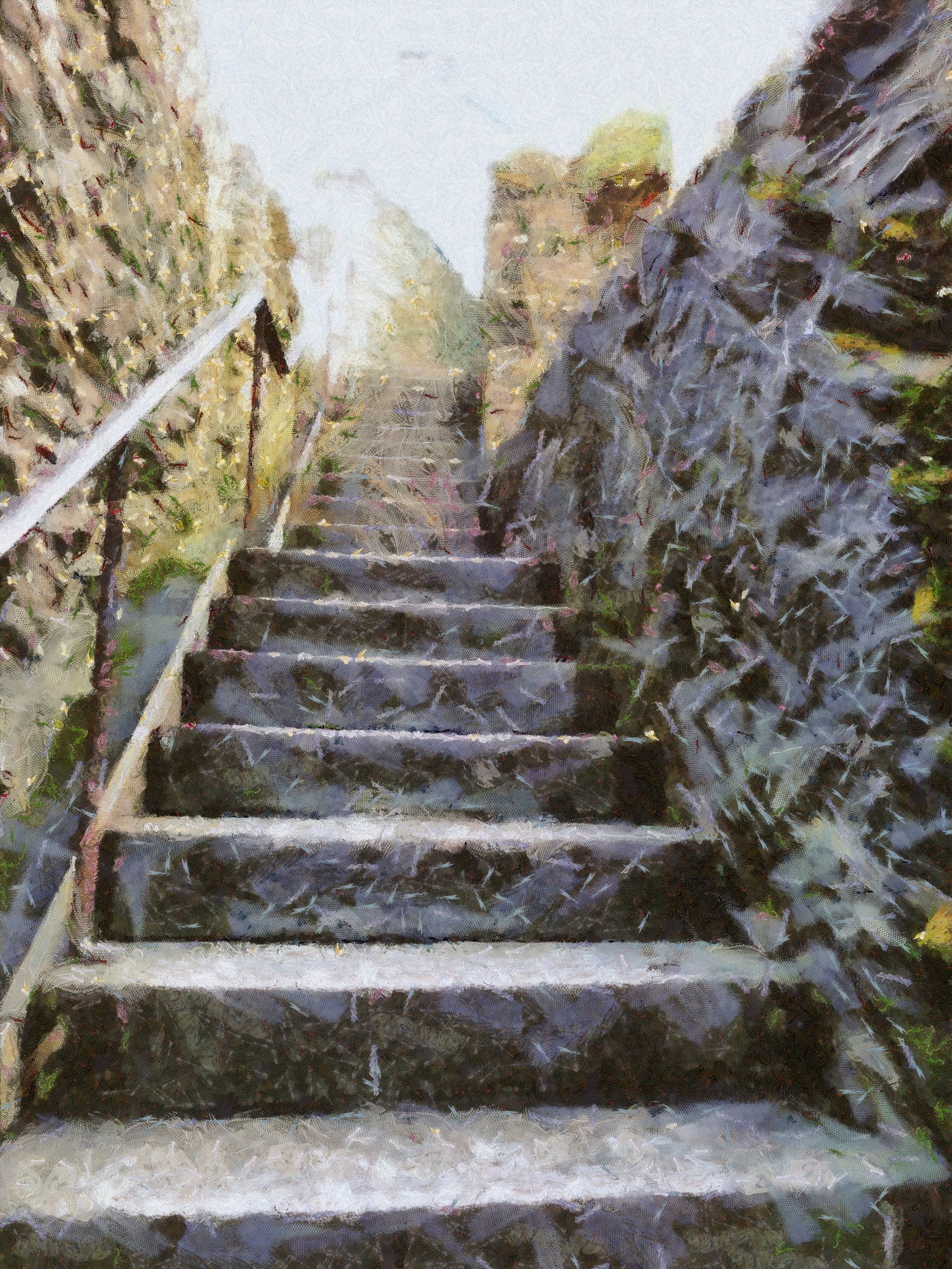 Old Stairs Painting